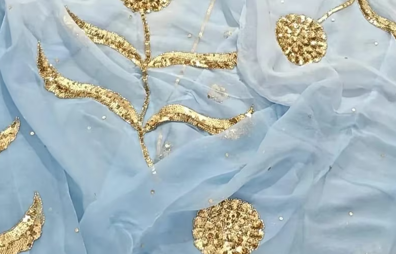 Gazal Sequin Chiffon Saree