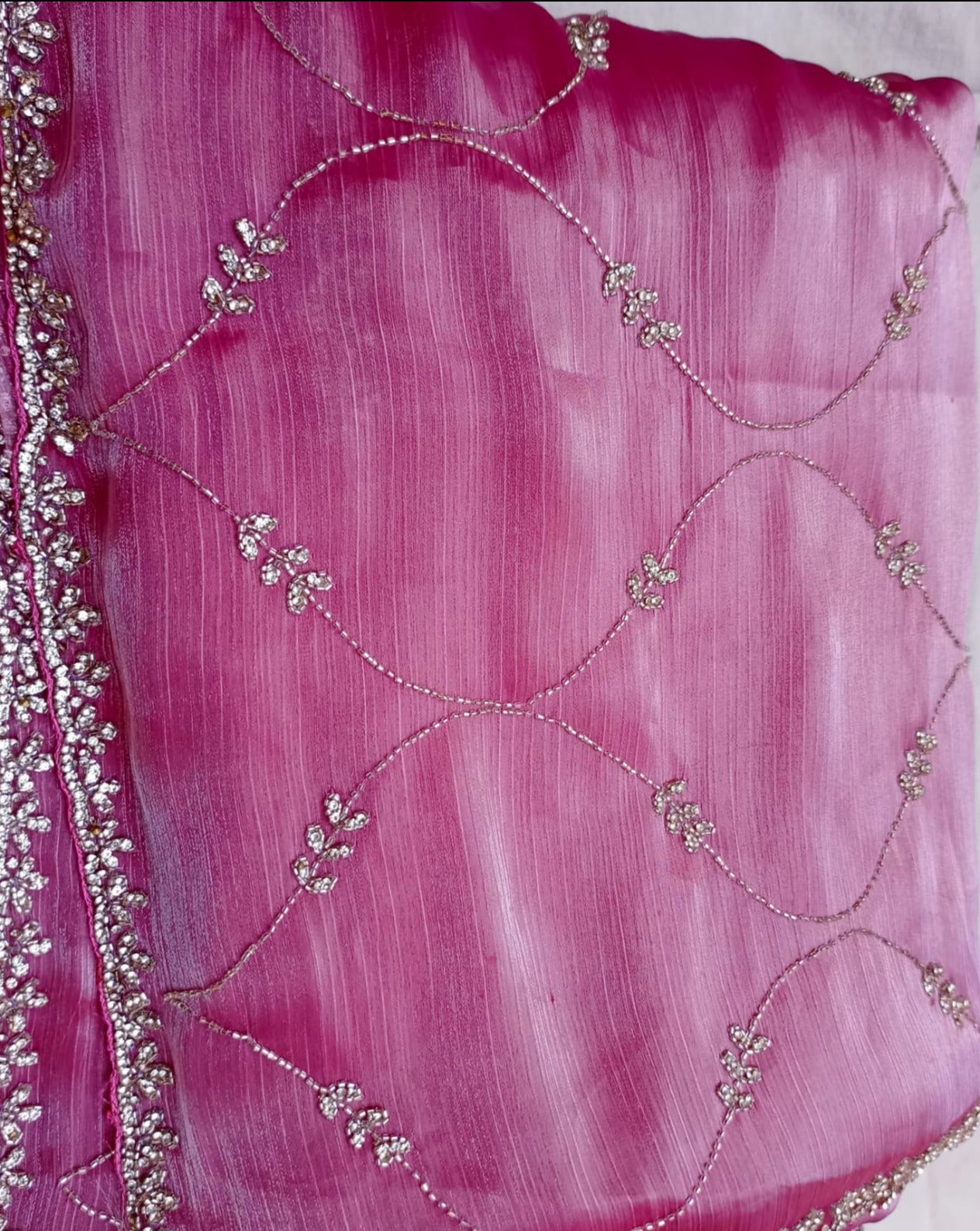 Pink Tissue Saree