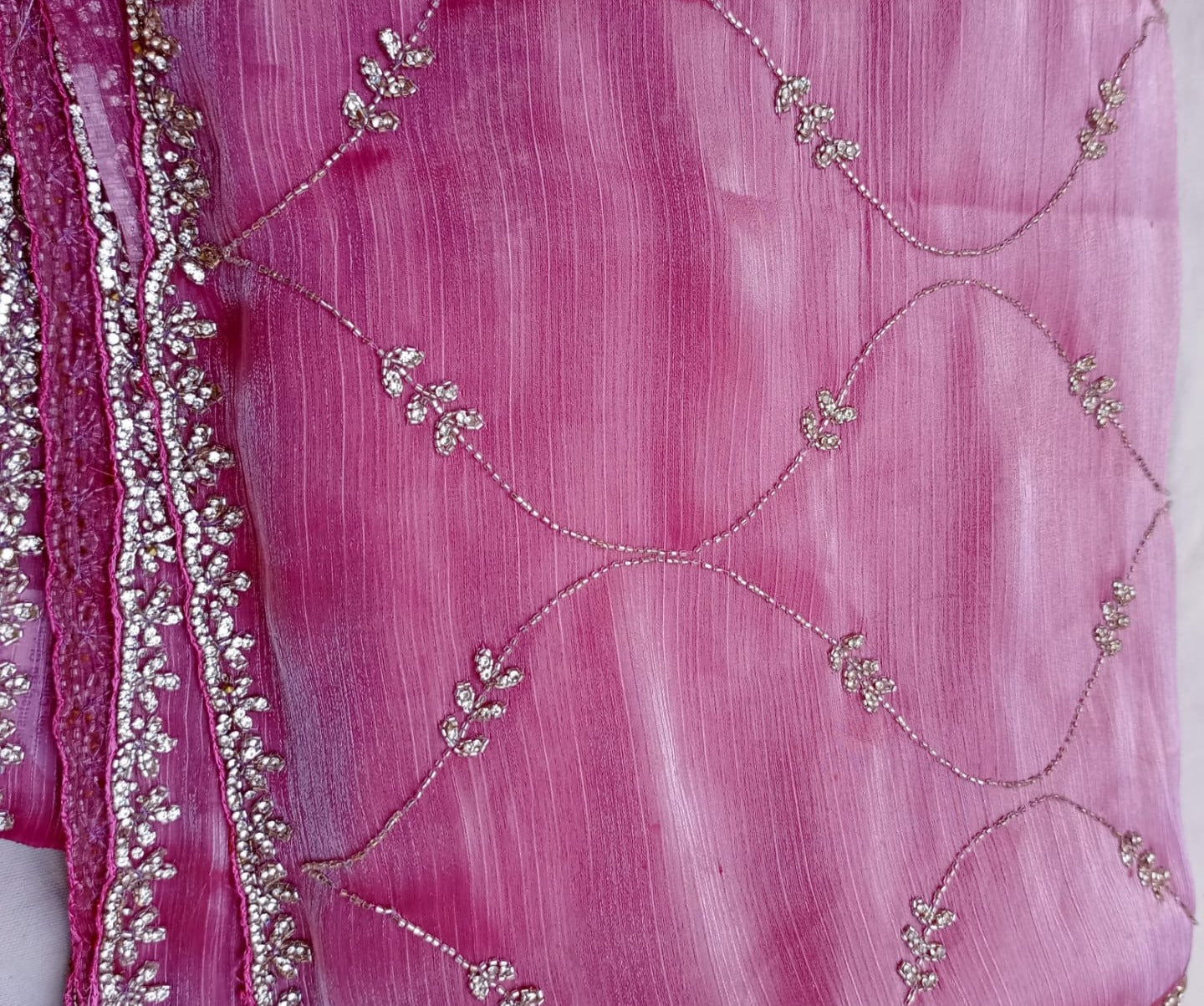 Pink Tissue Saree