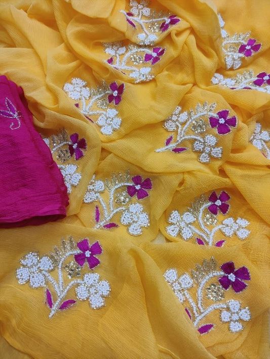 Soma Pure Chiffon Saree