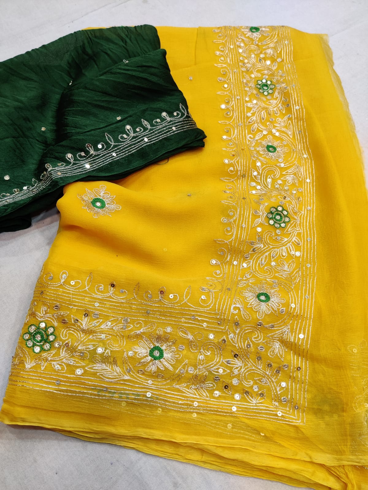 Dharna Aari Zari Pure Chiffon Saree