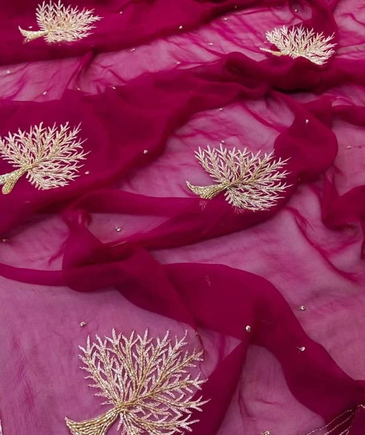 Oak Chiffon saree