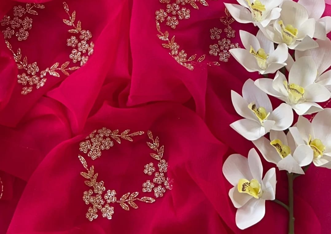 Purvi Cutdana Chiffon Saree