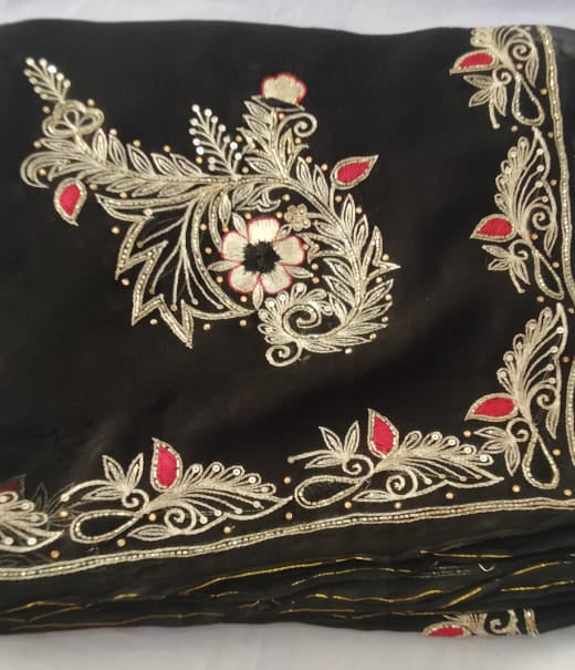 Diyaa Aari Zari Chiffon Saree