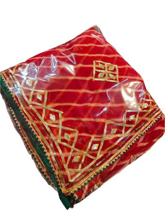 Kachhi Gotta Chiffon Saree
