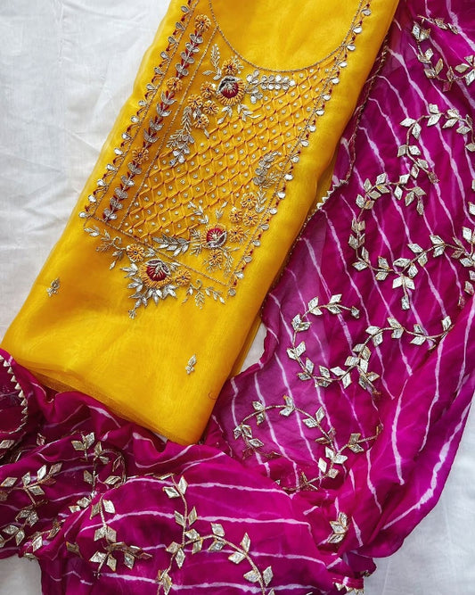 Guldari Organza Handwork Suit