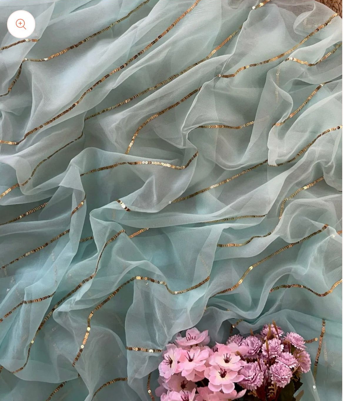 Mira Sequins Line Chiffon Saree