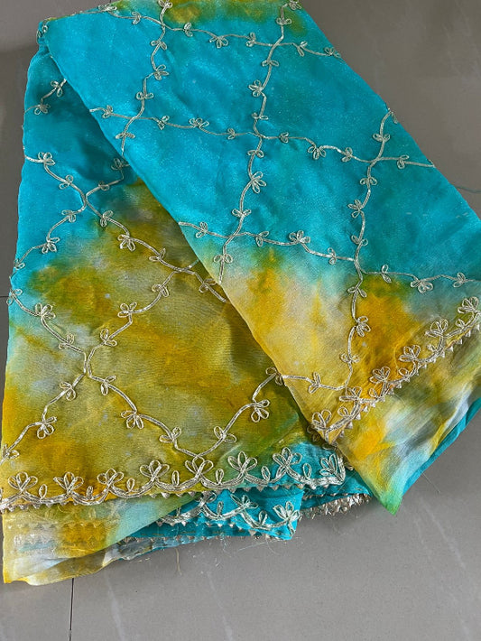 Shimmer Gota Chiffon Saree