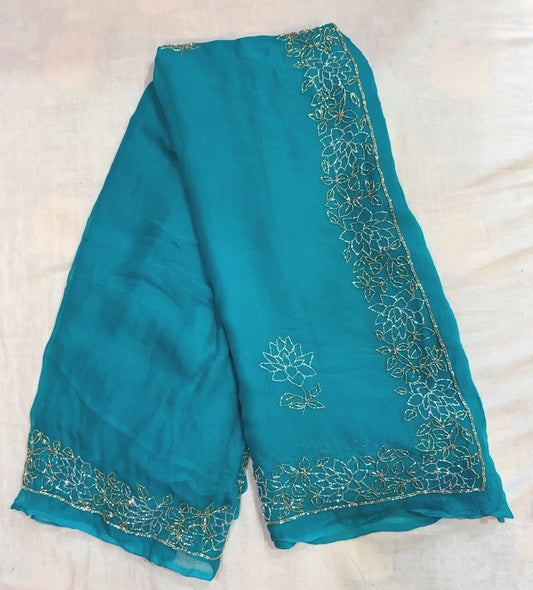 Neelima Zari Cutdana Saree