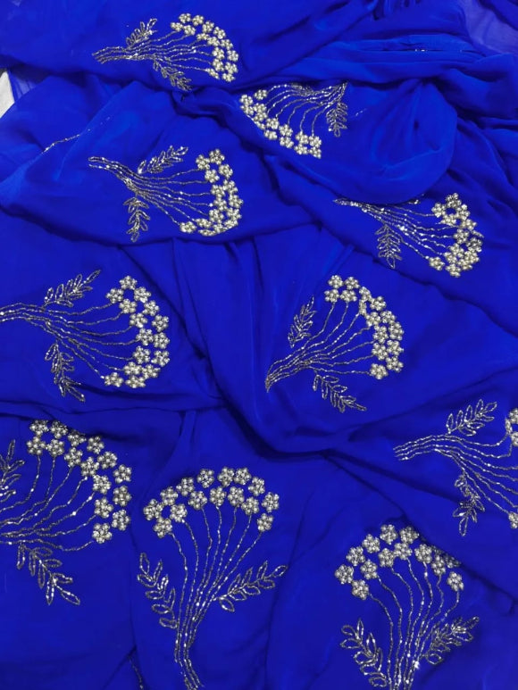 Phoolkari Cutdana Saree