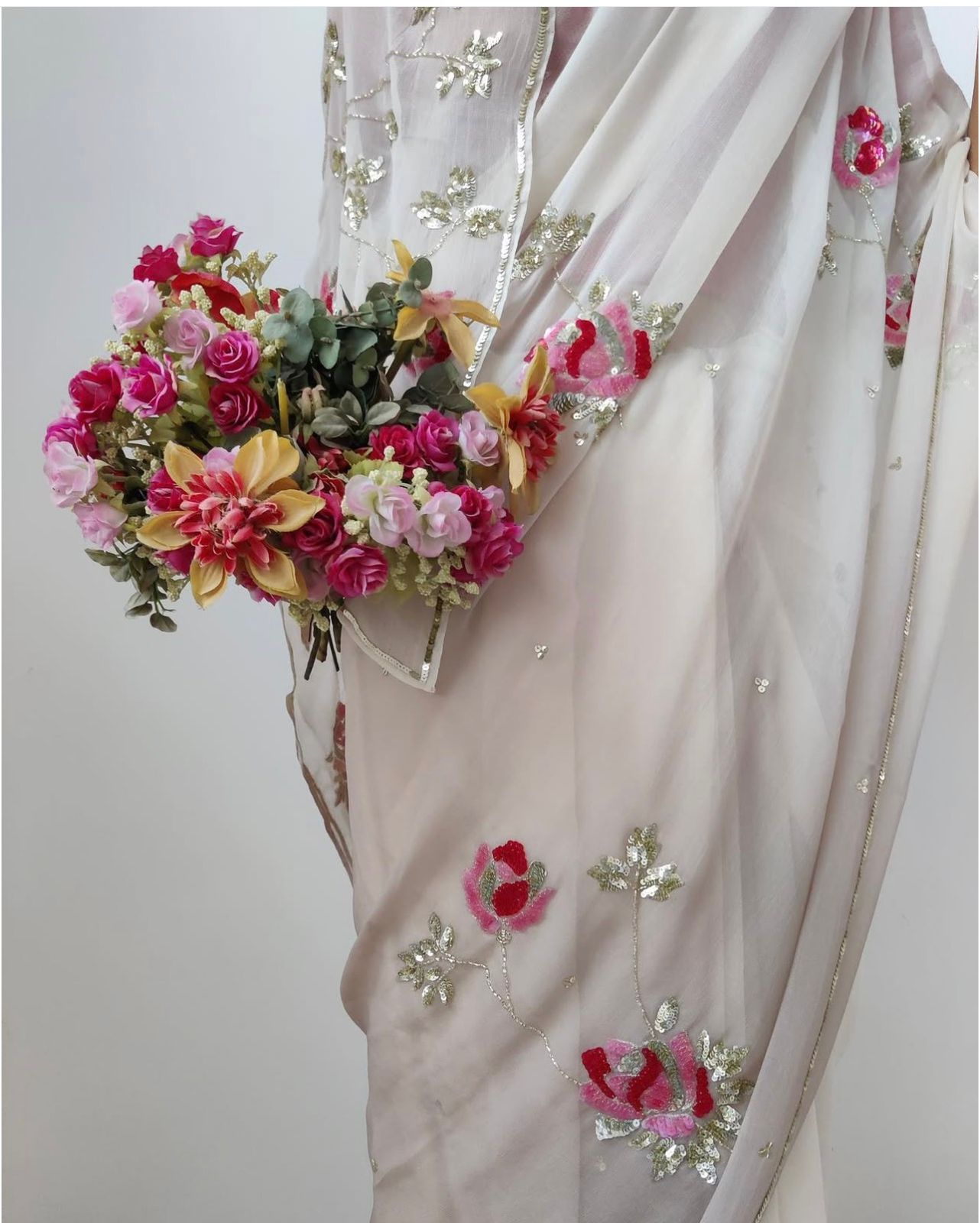 Jhilmil Sequin Chiffon Saree