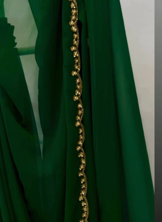 Emerald Chiffon Saree