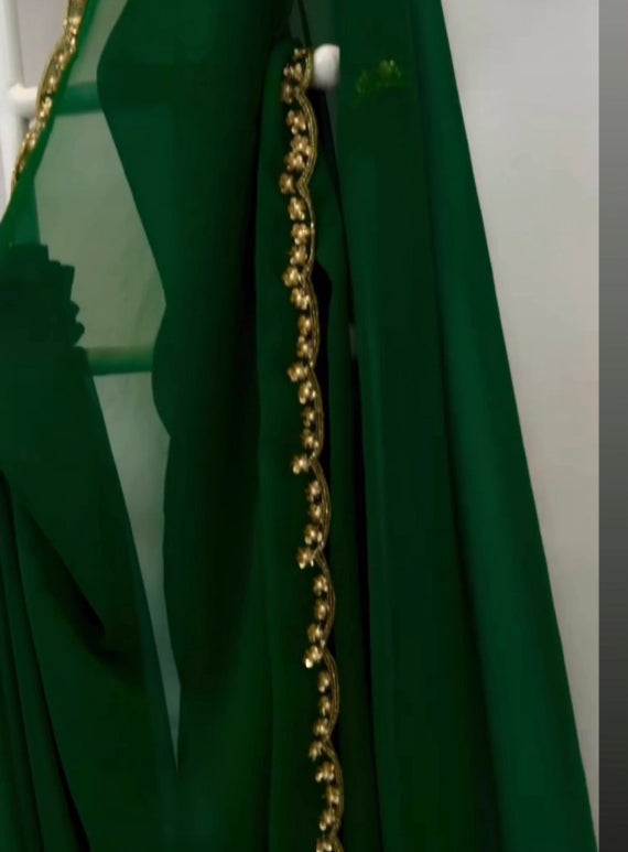 Emerald Chiffon Saree