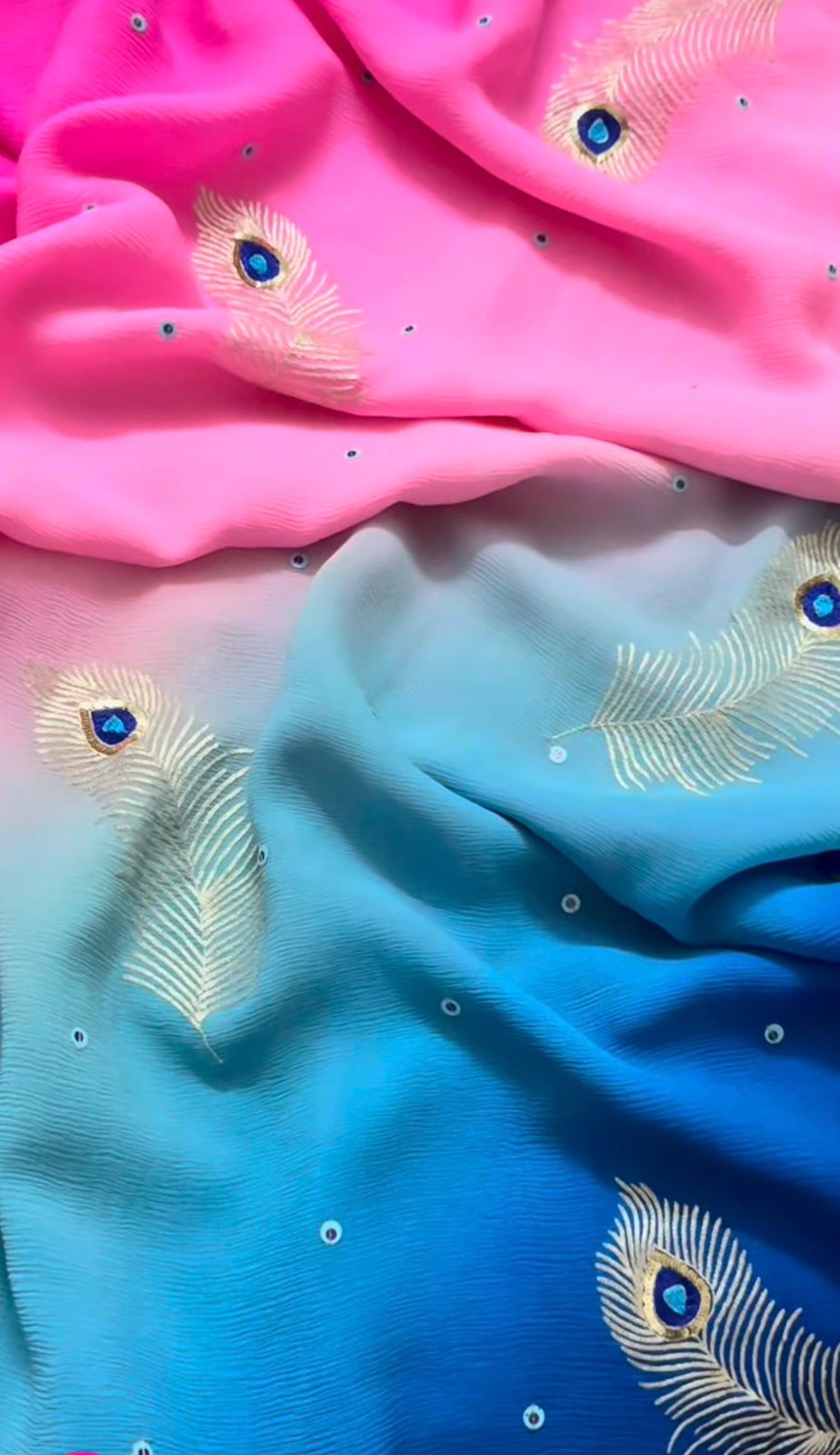 Peacock Chiffon Saree