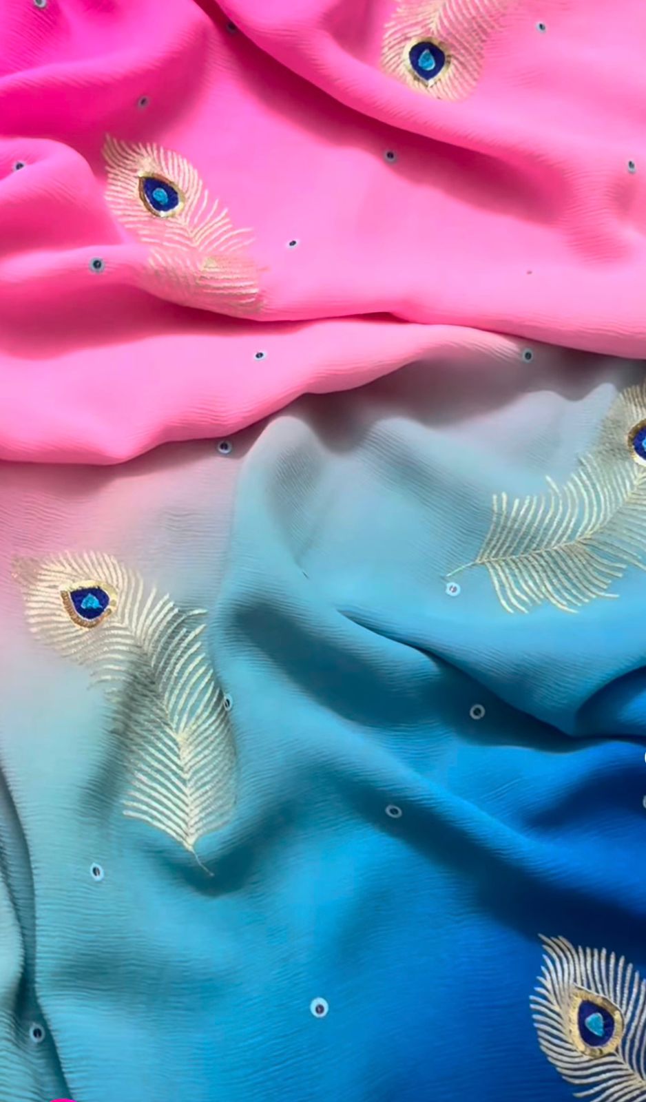 Peacock Chiffon Saree