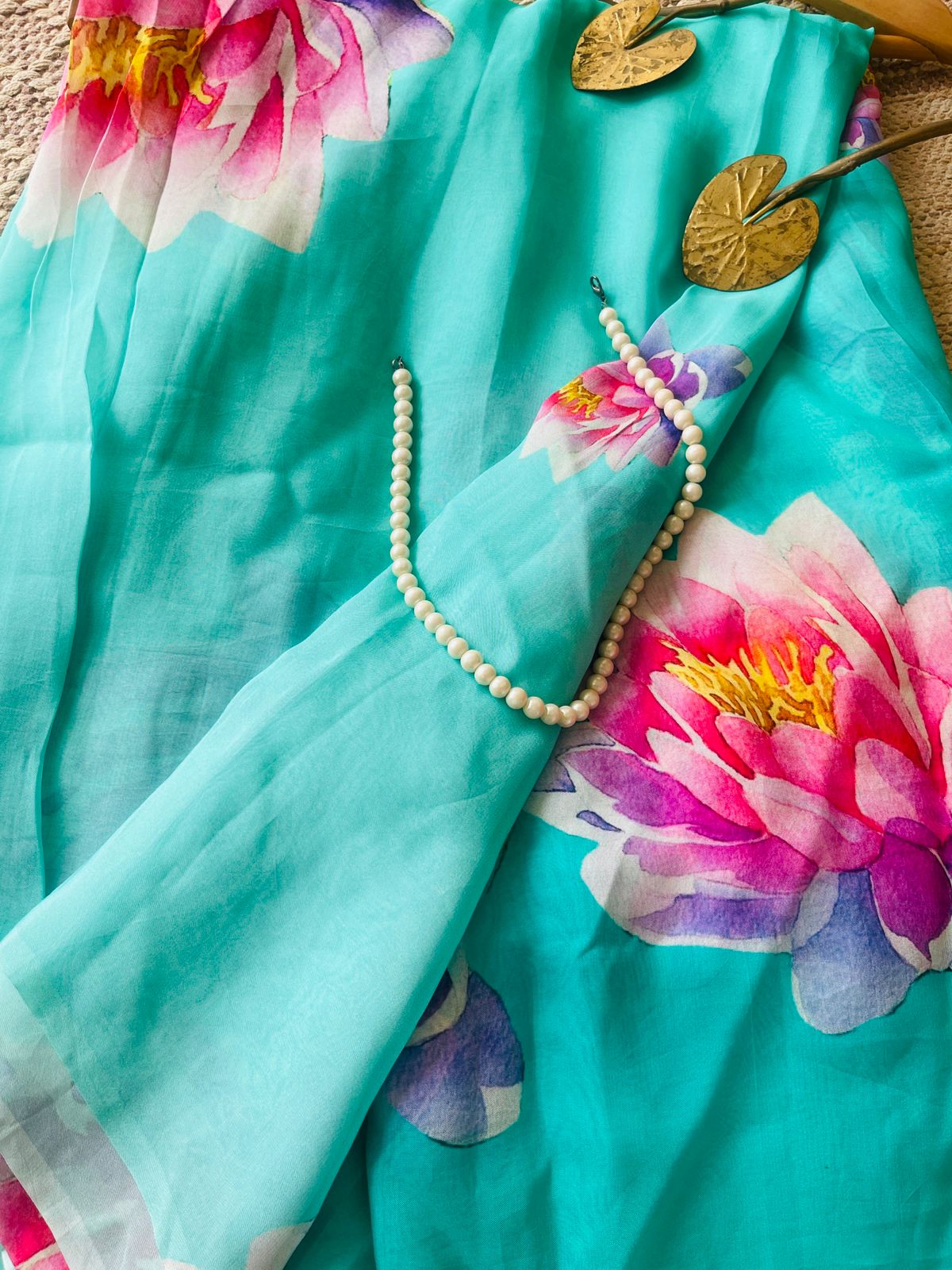 Lotus Glass Organza Saree