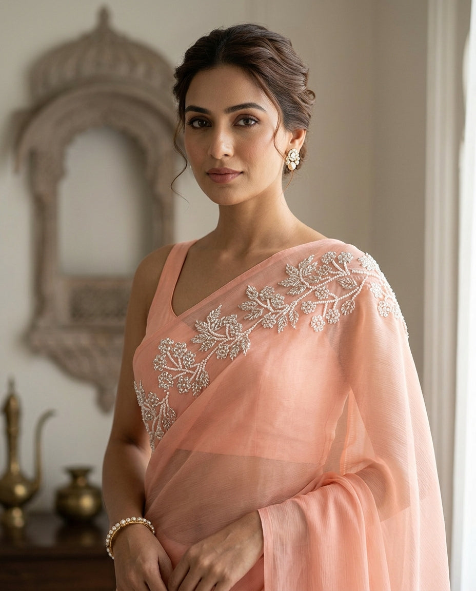 Suhani Pearl Pure Chiffon Saree