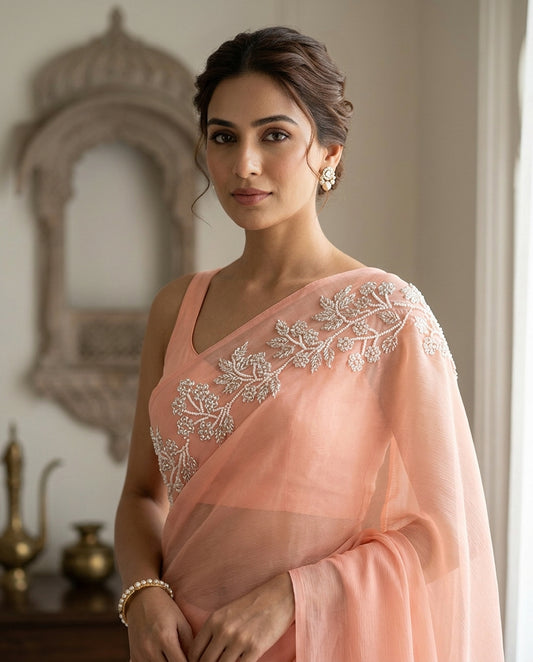 Suhani Pearl Pure Chiffon Saree