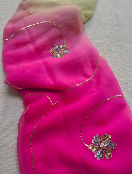 Jasmine Diamod Chiffon Saree