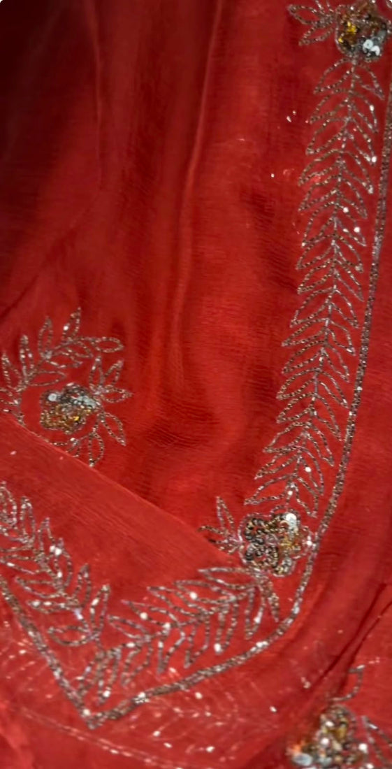 Gerua Cutdana Saree