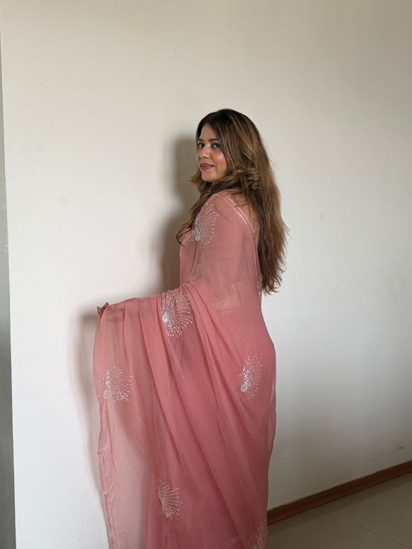 Fountain Chiffon Saree