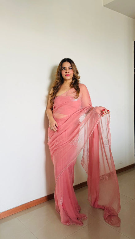 Fountain Chiffon Saree