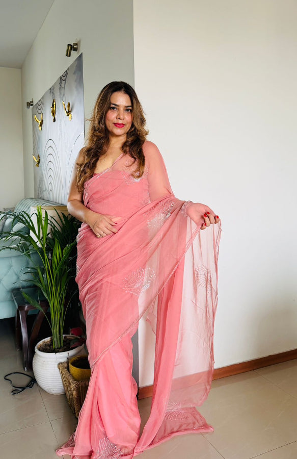 Fountain Chiffon Saree