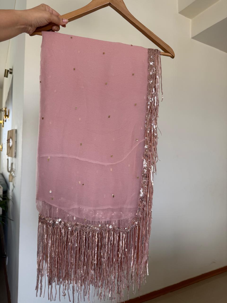 Fringe Sequins Saree