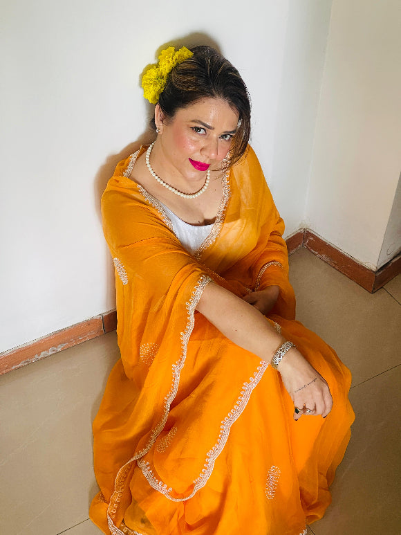 Pakhi Pearl Chiffon Saree