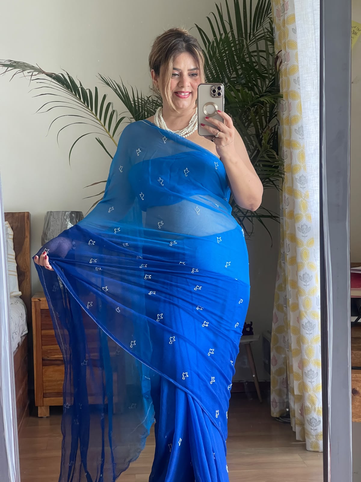 Bindiya Cutdana Chiffon Saree
