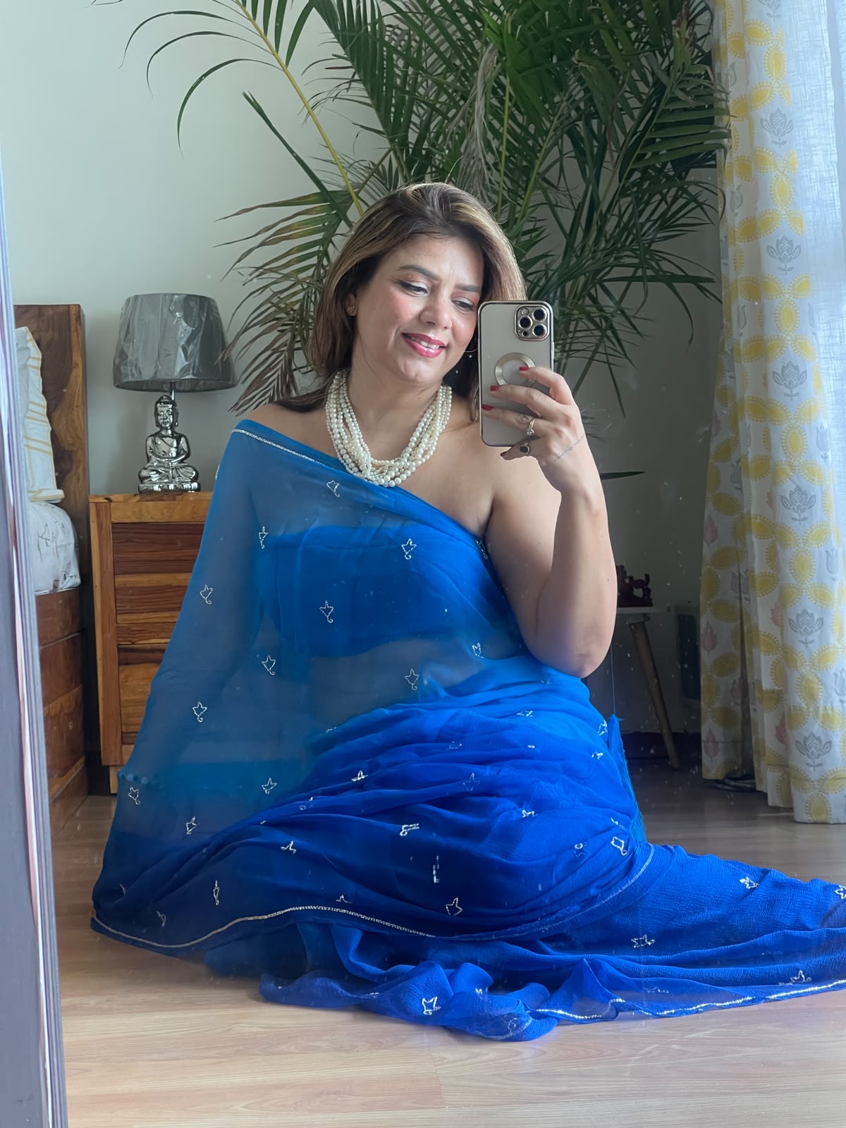Bindiya Cutdana Chiffon Saree