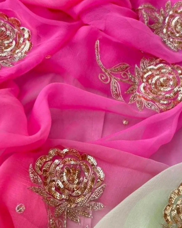 Roseia Chiffon Saree