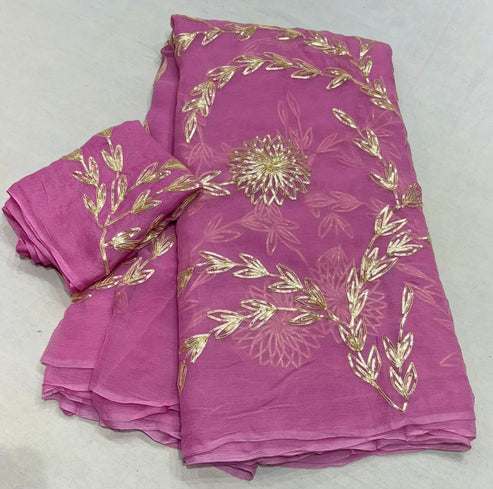 Tara Gotta Chiffon Saree