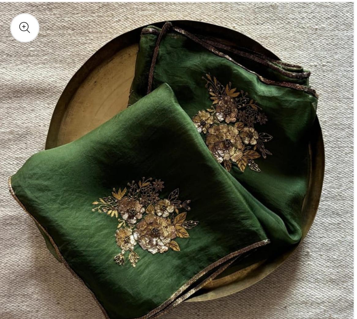 Firoza Sequin Chiffon Saree