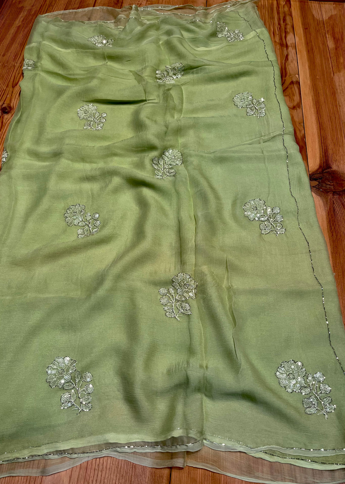 Kashmiri Rose Chiffon Saree
