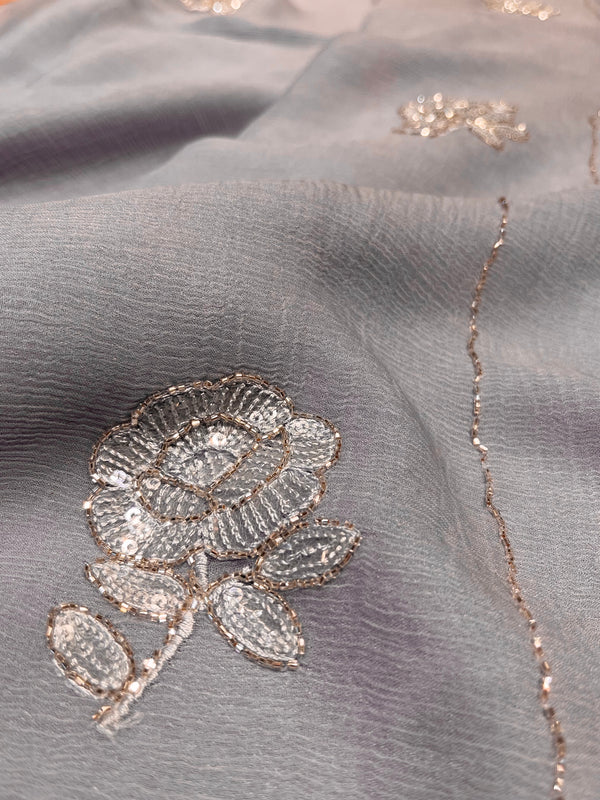 Kashmiri Rose Chiffon Saree