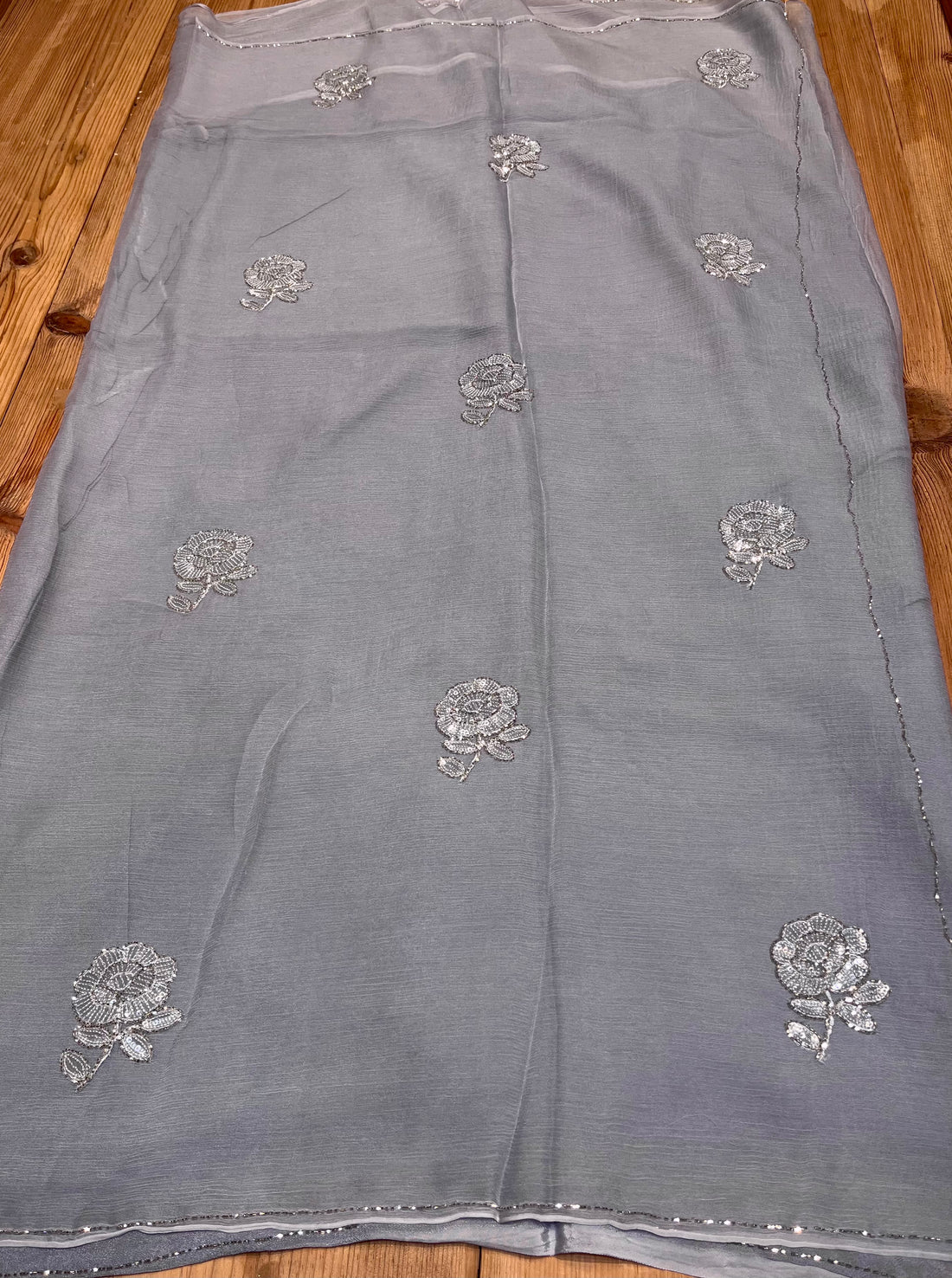 Kashmiri Rose Chiffon Saree