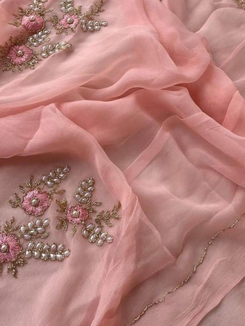 Pearl Thread work Saree