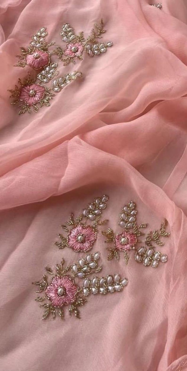 Pearl Thread work Saree