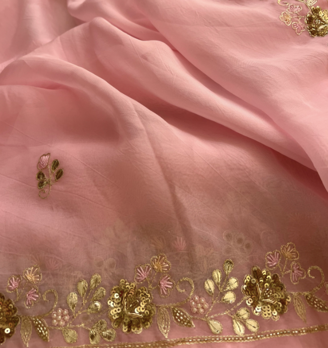Pink Gotta Bel Saree