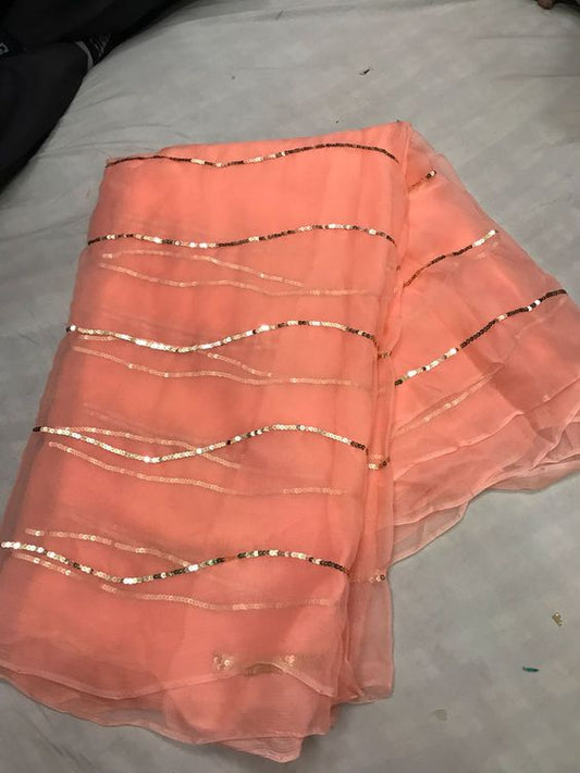 Meera Sequins Chiffon Saree