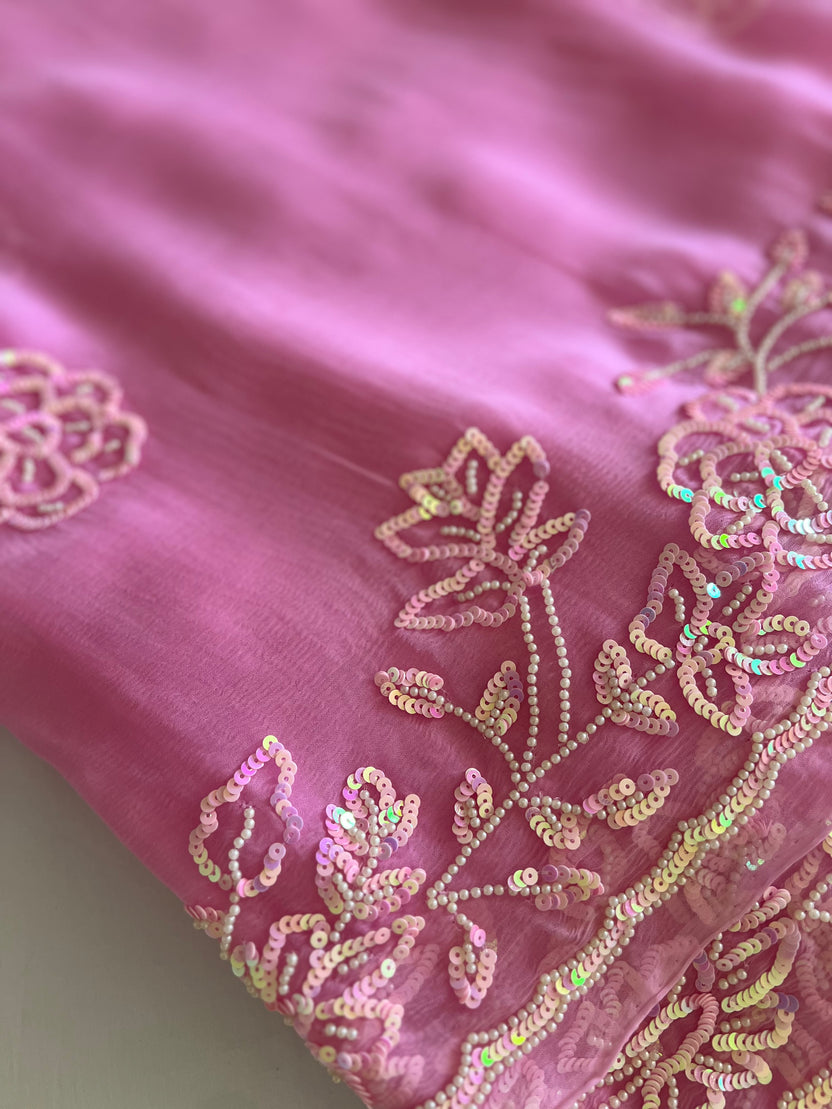 Fiza Sequins Chiffon Saree